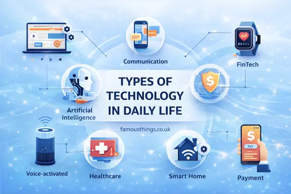 types of technology in daily life examples infographic